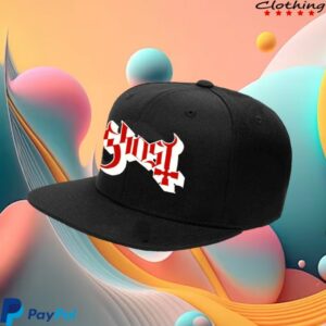 Ghost Store Merch Red Logo Snapback Cap