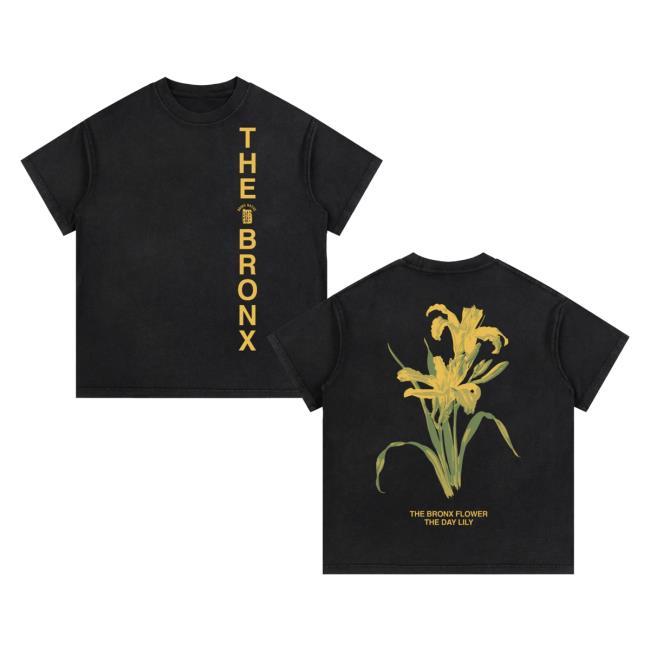 Bronx Native Shop Merch The Bronx Flower Vintage Wash Cotton T-Shirt