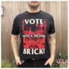 Black Lodge Press Store Merch Vote With A Fucking Brick T-Shirt