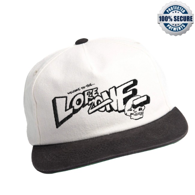 Closed Casket Activities Store Merch Hardlore - Lore Zone White Snapback Hat 3 Closed Casket Activities Store Merch Hardlore - Lore Zone White Snapback Hat