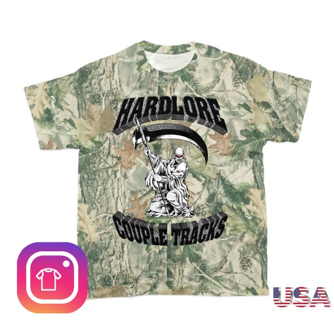 Closed Casket Activities Store Merch Hardlore - Couple Tracks Vintage Wood Camo T-Shirt 2 Closed Casket Activities Store Merch Hardlore - Couple Tracks Vintage Wood Camo T-Shirt