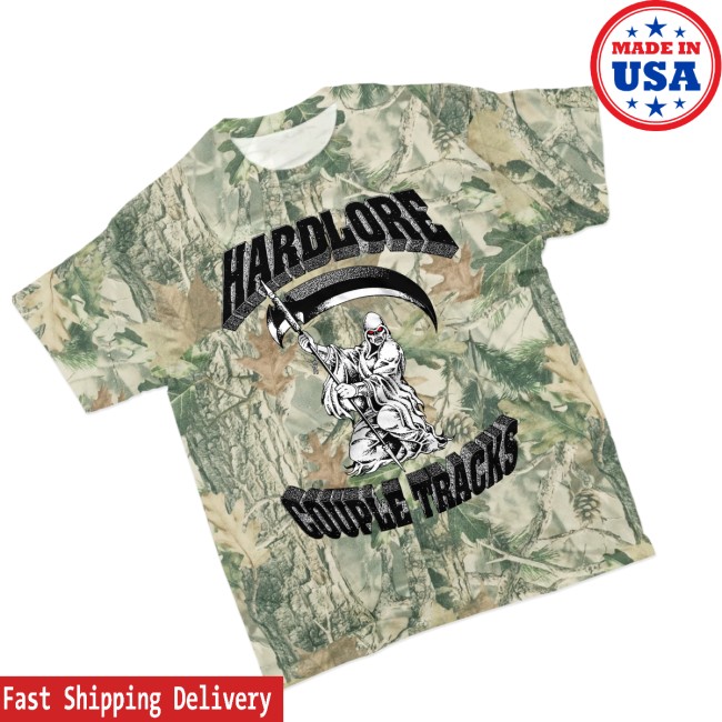 Closed Casket Activities Store Merch Hardlore - Couple Tracks Vintage Wood Camo T-Shirt 3 Closed Casket Activities Store Merch Hardlore - Couple Tracks Vintage Wood Camo T-Shirt