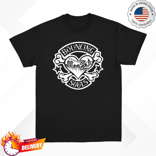 The Bouncing Souls Store Merch Rocker Heart Black Tee 2 The Bouncing Souls Store Merch Rocker Heart Black Tee