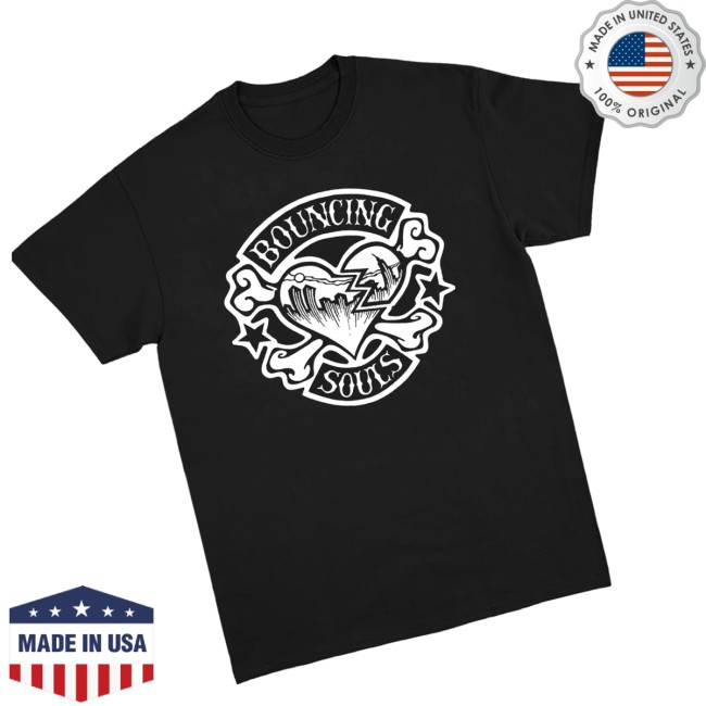 The Bouncing Souls Store Merch Rocker Heart Black Tee 3 The Bouncing Souls Store Merch Rocker Heart Black Tee