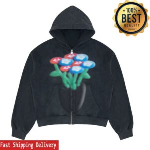 Onvandylab Merch Store Airbrush Flower Zip-Up