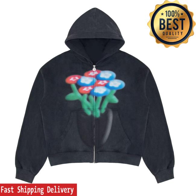 Onvandylab Merch Store Airbrush Flower Zip-Up 2 Onvandylab Merch Store Airbrush Flower Zip-Up