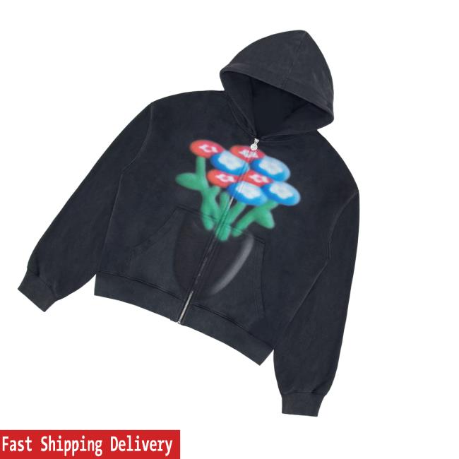 Onvandylab Merch Store Airbrush Flower Zip-Up 3 Onvandylab Merch Store Airbrush Flower Zip-Up