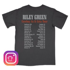 Riley Green Music Store Merch Photo Tour Tee