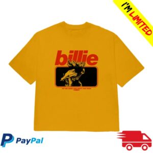 Billie Eilish Store Merch Live In 3D Hair Whip Mustard T-Shirt