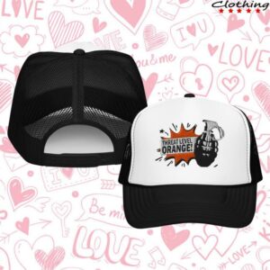 Earth To Eve Merch Store Threat Level Orange Embroidered Foam Trucker Hat