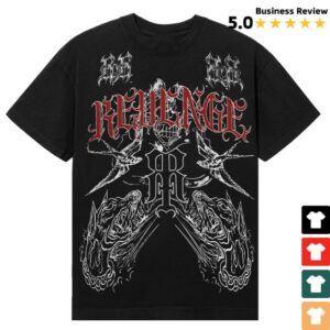 Revenge Store Merch Prison Tattoo Tee Black Red