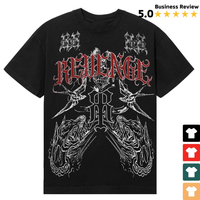 Revenge Store Merch Prison Tattoo Tee Black Red