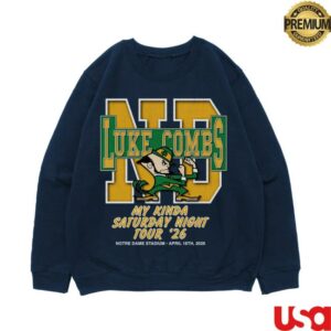Luke Combs Merch Store Exclusive Notre Dame Crewneck