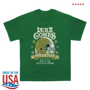 Luke Combs Merch Store Exclusive Notre Dame Stadium Tee