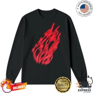 Tbnr Store Merch Neon Flame Long Sleeve Tee Black