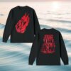 Tbnr Store Merch Neon Flame Long Sleeve Tee Black