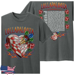 Lollapalooza Store Merch Dartboard Lineup Tee