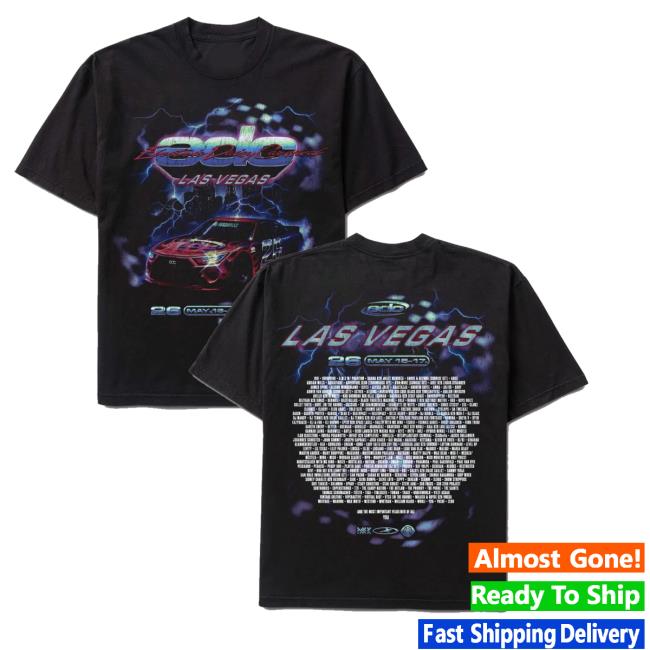 Insomniac Shop Merch Store Edc Speedway Thunder 2026 Lineup Short Sleeve Tee