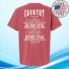 Country Calling Festival Merch Store Crab Horseshoe Lineup Tee Washed Red
