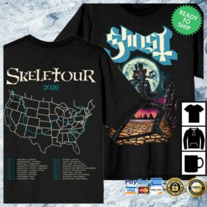 Ghost Store Merch Western Emeritus Tour Itin Tee