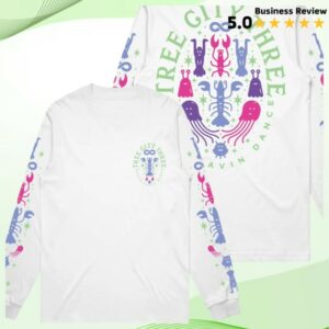 Dance Gavin Dance Store Merch Tree City Sessions 3 White Longsleeve Tee