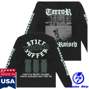 Born X Raised Store Merch Born X Raised + Terror Tour Longsleeve Black