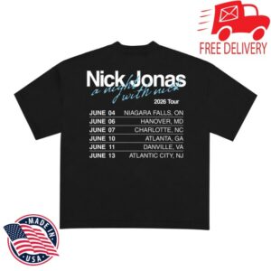 Nick Jonas Store Merch A Night With Nick Tour Tee
