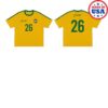 Coziest Merch Store Summer Soccer Jersey Tee In Mustard Colorway