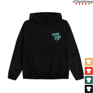 Drinkarizona Merch Store Black & Teal Scratch Doodle Cotton-Blend Hoodie