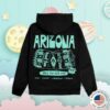 Drinkarizona Merch Store Black & Teal Scratch Doodle Cotton-Blend Hoodie