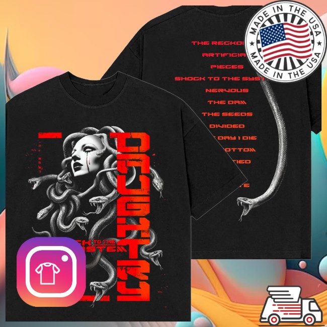 Daughtry Store Merch Shock To The System Track List Tee