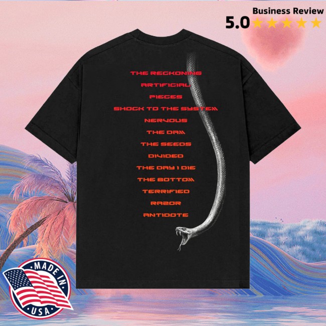 Daughtry Store Merch Shock To The System Track List Tee