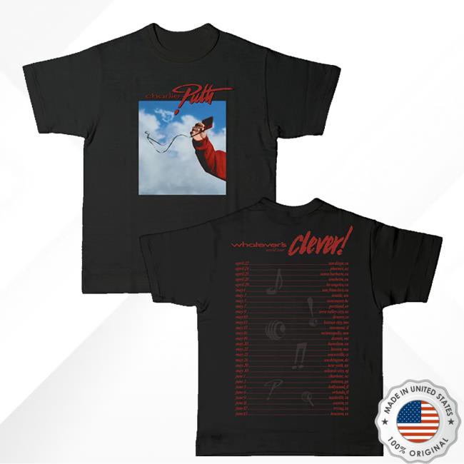 Charlie Puth Store Merch Whatever's Clever 2026 Black Tour Tee