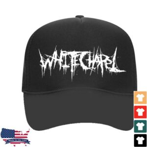 Whitechapel Merch Store Classic Logo Black Trucker Hat