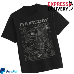 Thursday Merch Store Silver Skeleton Print Tee