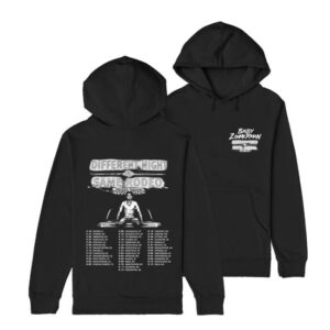 Bailey Zimmerman Music Merch Store Different Night Same Rodeo 2026 Tour Black Pullover Hoodie