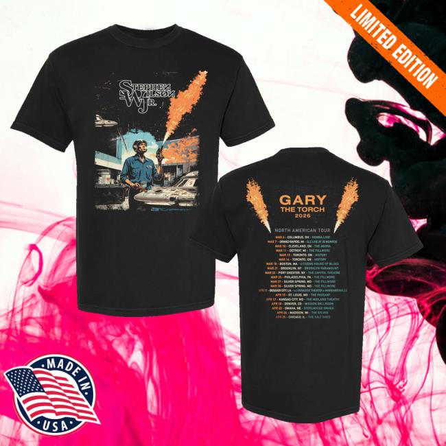 Stephen Wilson Jr Merch Store Gary The Torch Tour Tee