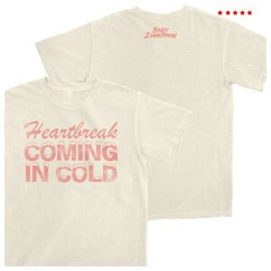 Bailey Zimmerman Store Merch Heartbreak Coming In Cold Ivory Tee