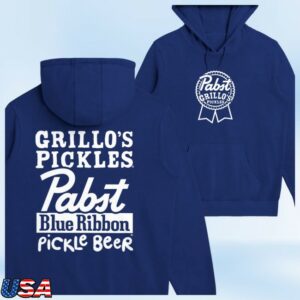 Pabst Blue Ribbon Store Merch Grillos X Pbr Pickle Beer Hoodie