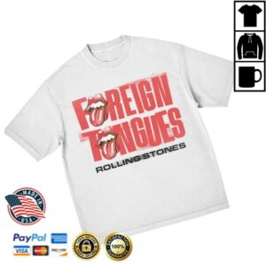 The Rolling Stones Store Merch Foreign Tongues Tongue T-Shirt