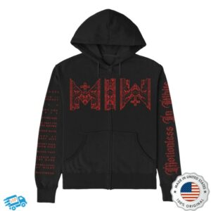 Motionless In White Store Merch Decades Zip Up Hoodie (Black)