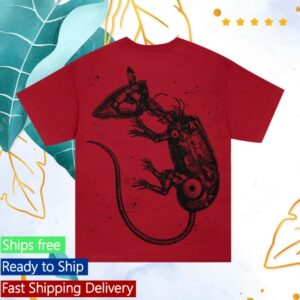 Motionless In White Store Merch Cyber Rat T-Shirt (Red)