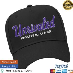 Unrivaled Store Merch Unrivaled Black Purple Wordmark Hat