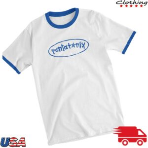 Pentatonix Store Merch Pentatonix Hippie Logo White Royal Blue Ringer Tee