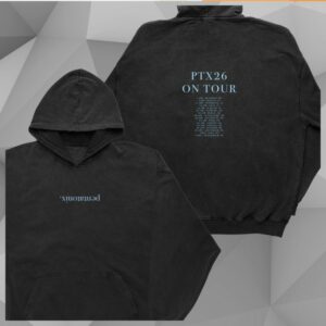 Pentatonix Store Merch Ptx 26 On Tour Black Pullover Hoodie