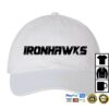 Trenton Ironhawks Store Merch Ironhawks Wordmark Dad Cap - White