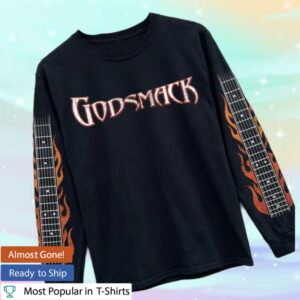 Godsmack Store Merch Flame Guitar Long Sleeve Tee