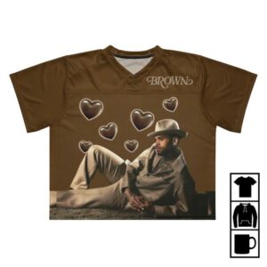 Chris Brown Merch Store Brown Album Boxy Football Jersey