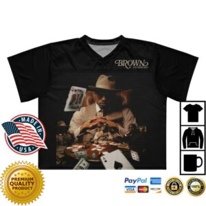Chris Brown Merch Store Brown Casino Boxy Football Jersey