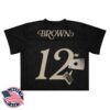 Chris Brown Merch Store Brown Casino Boxy Football Jersey